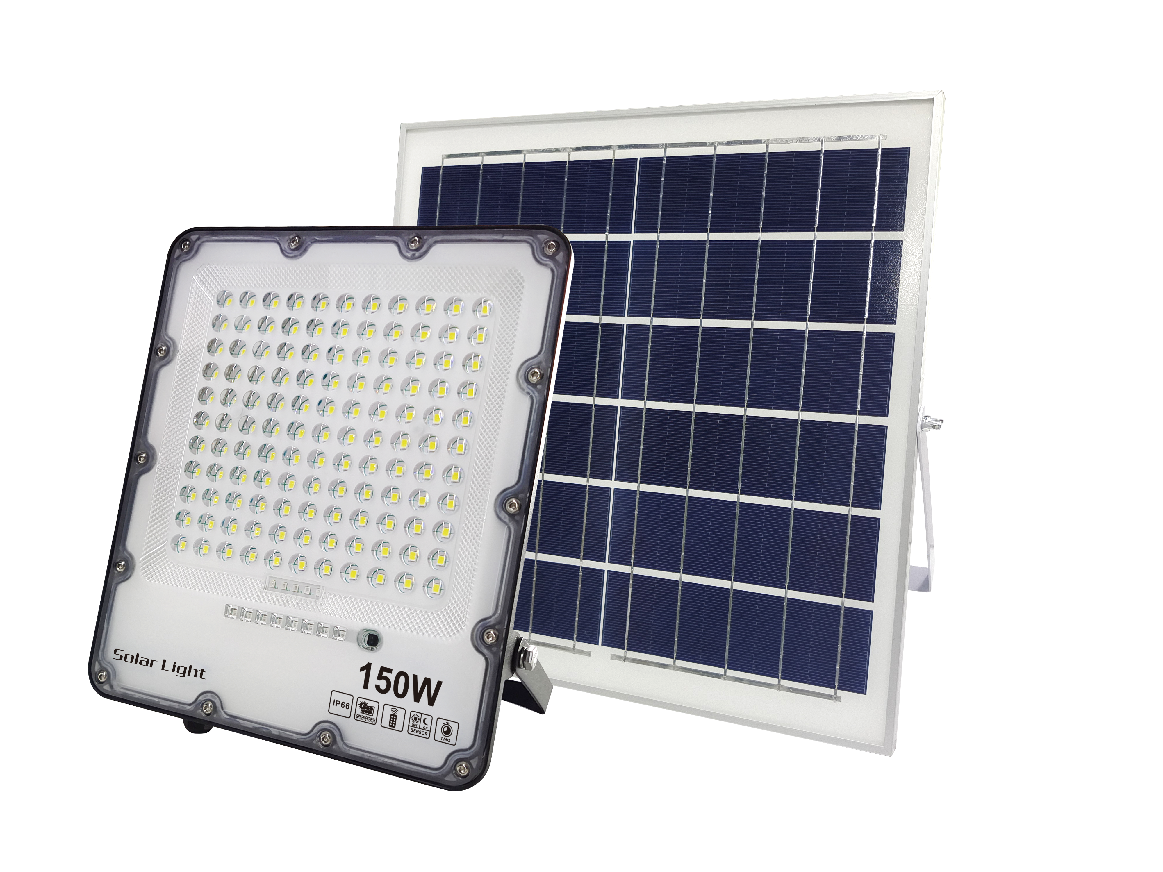 POLY.Solarpanel für den Außenbereich, wasserdicht, IP65, Fernbedienung, 200 W, Solar-LED-Flutlicht