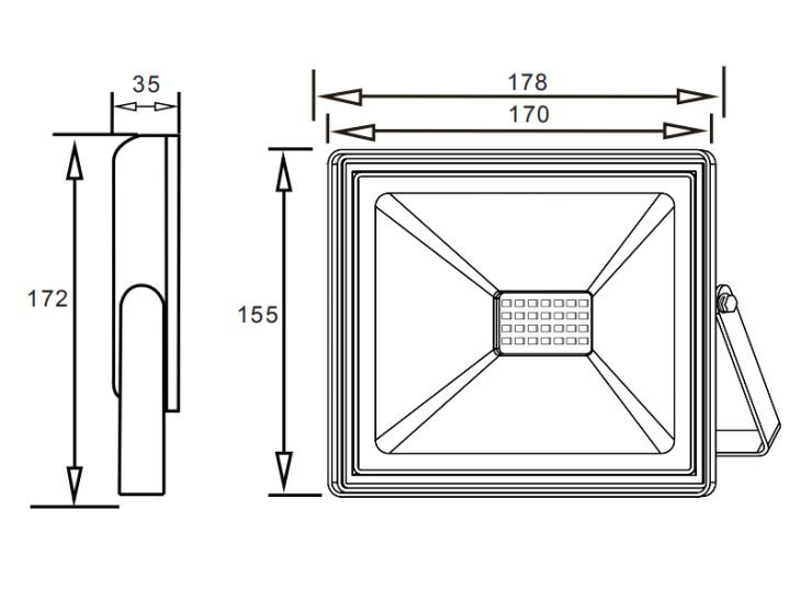 Wasserdichtes LED-Flutlicht 50 W