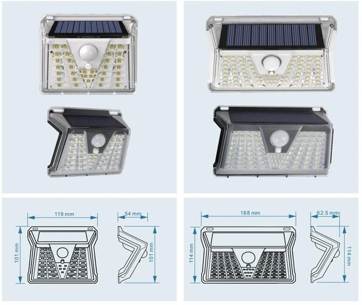 Solarbetriebene Außenwandleuchten