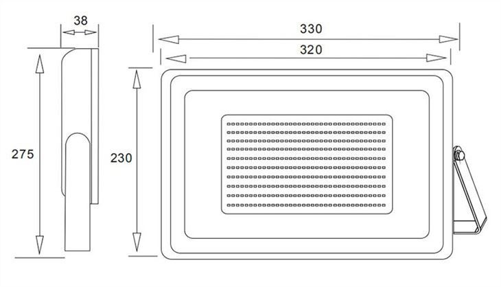 150 W Aluminium-LED-Flutlichtleuchte