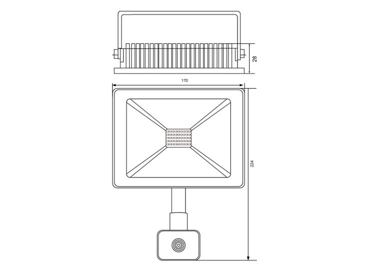 LED-Flutlicht-PIR-Sensor