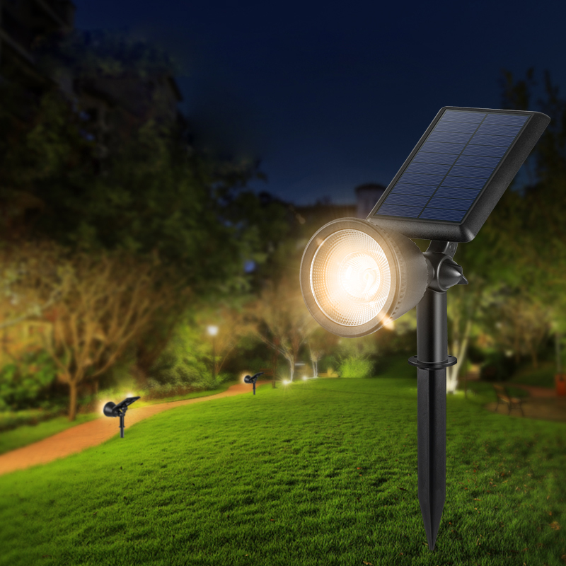 Heißer Verkauf weißes Licht IP54 wasserdichter Outdoor-Garten-Solar-LED-Strahler 