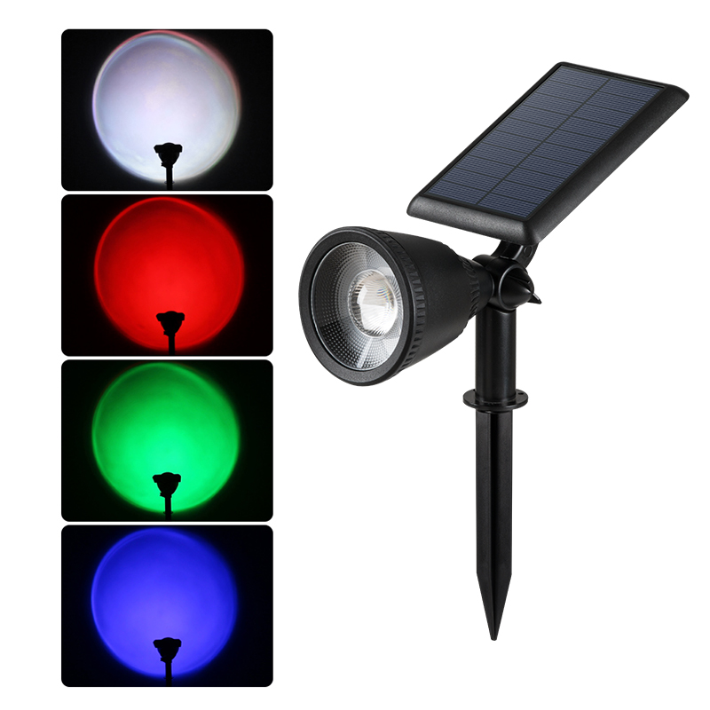 Heißer Verkauf weißes Licht IP54 wasserdichter Outdoor-Garten-Solar-LED-Strahler 